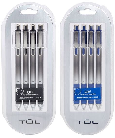 Tul needle point pen - TUL Retractable Gel Pens 0.7mm Medium Point, Black 4/pk. $1385 ($3.46/Count) +. TUL Retractable Gel Pens, Bullet Point, 0.7 mm, Gray Barrel, Assorted Bright Ink Colors, Pack Of 8. $1483 ($1.85/Count) Total price: Add all 3 to Cart. These items are shipped from and sold by different sellers. Show details.